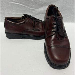 Nunn Bush Men Fielding Cap Toe Brown Leather Lace Up Dress Shoes Size 11 M 83588